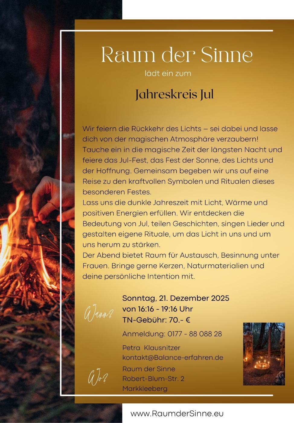 Event image for Jahreskreisfest Jul-Fest   Kreativ-Workshop 